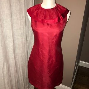 🌺 (2/$10) Taylor 100% Silk Red Cocktail Dress